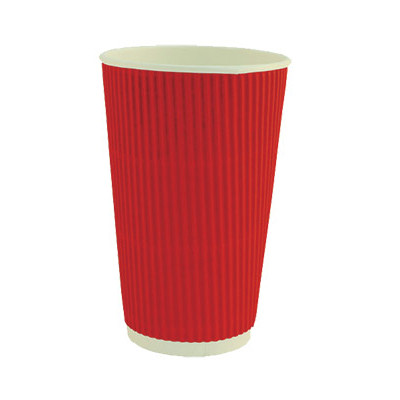 Стакани одноразові Romus Ripple гофровані червоні 250 мл 30 шт. (30258) Вінниця - фото 1