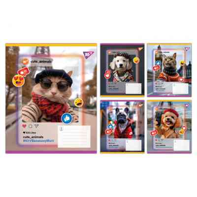 Зошит Yes Cute animals А5 48 аркушів лінія (767734) Вінниця