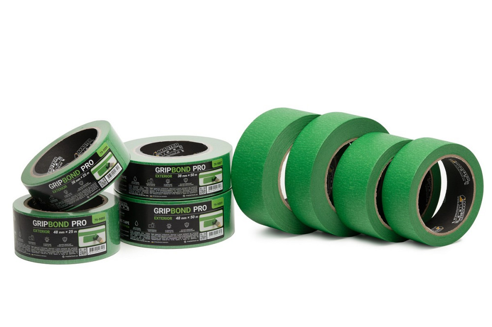 Стрічка малярна для грубих робіт MASTERTOOL GripBond Pro Exterior 48 мм×25 м зелена 79-9888 Коломыя - изображение 3
