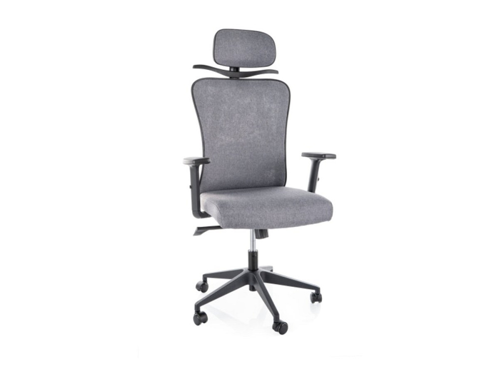 Крісло поворотне Q-080M сіра тканина Днепр - изображение 1