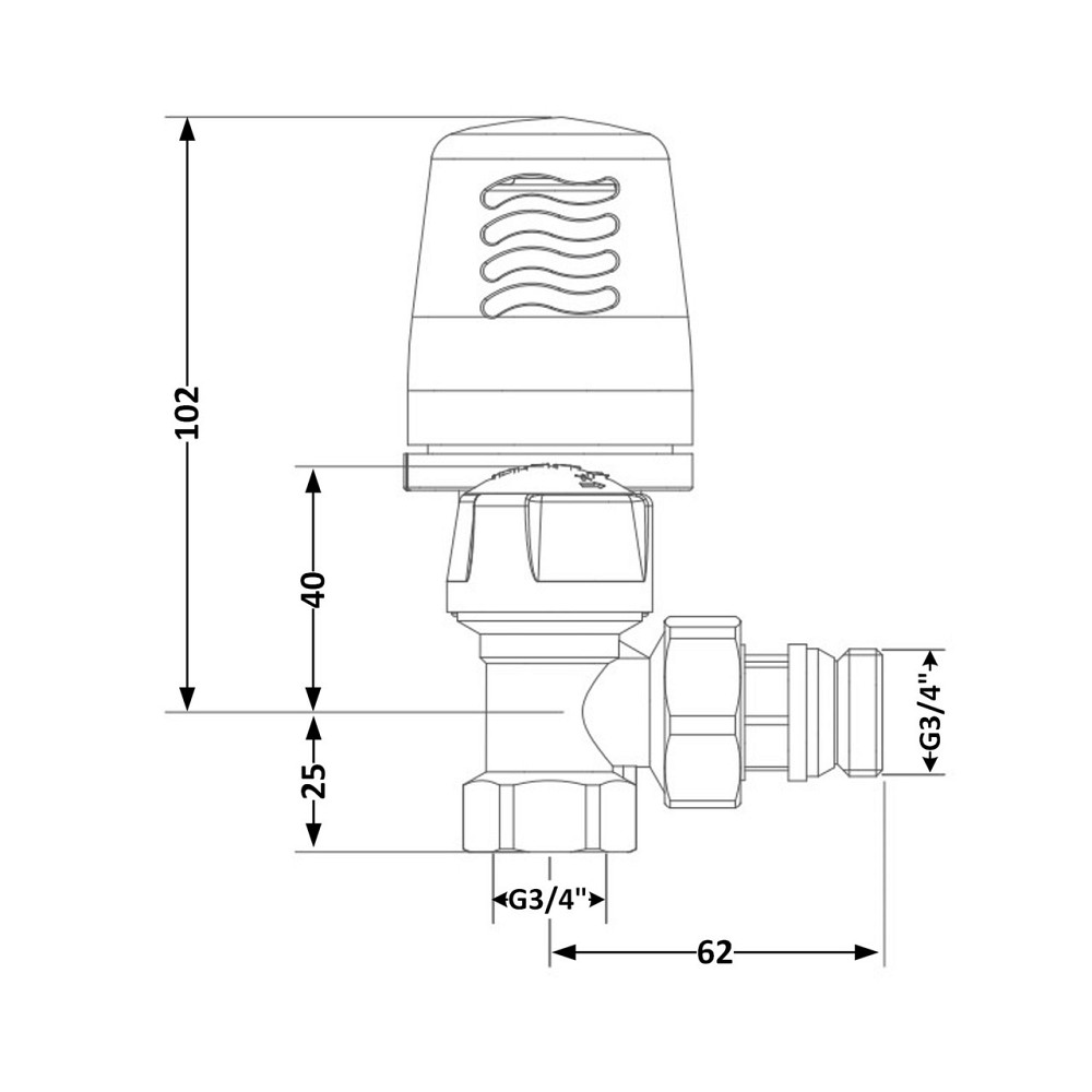 Кран радиаторный термостатический Icma 3/4