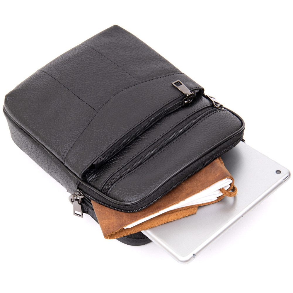 Мессенджер чоловічий вертикальний Vintage 20393 Чорний Київ - фото 5