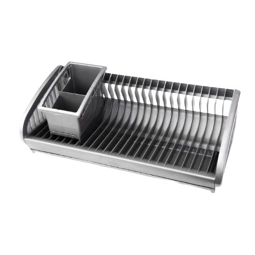 Сушарка для посуду + підставка для ст.приладів 2в1 пластик металік 191-51 Ламела Житомир - фото 1