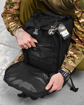 Рюкзак тактический   45л 800D Silver Knight USA  black  ВТ6387 Одесса - изображение 7