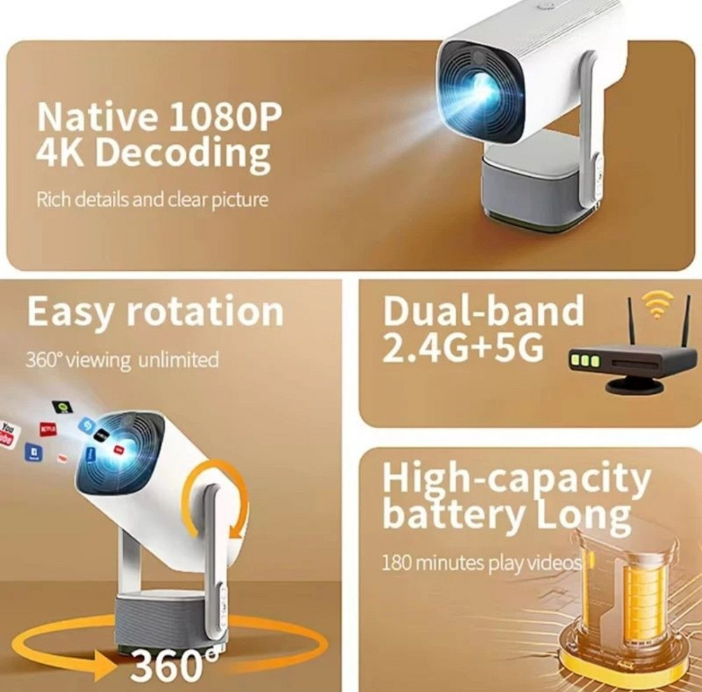 Проектор безпроводной: K2 Freestyle 4K с Аккумулятором , Телевизор Smart Киев - изображение 6