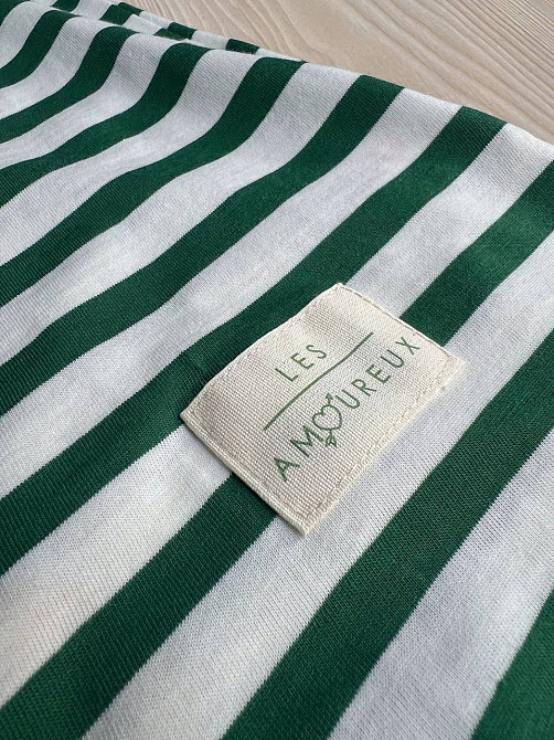 Футболка жіноча Pepper&mint CB24-53 в смужку з нашивкою зелена, зелений, S Київ - фото 13