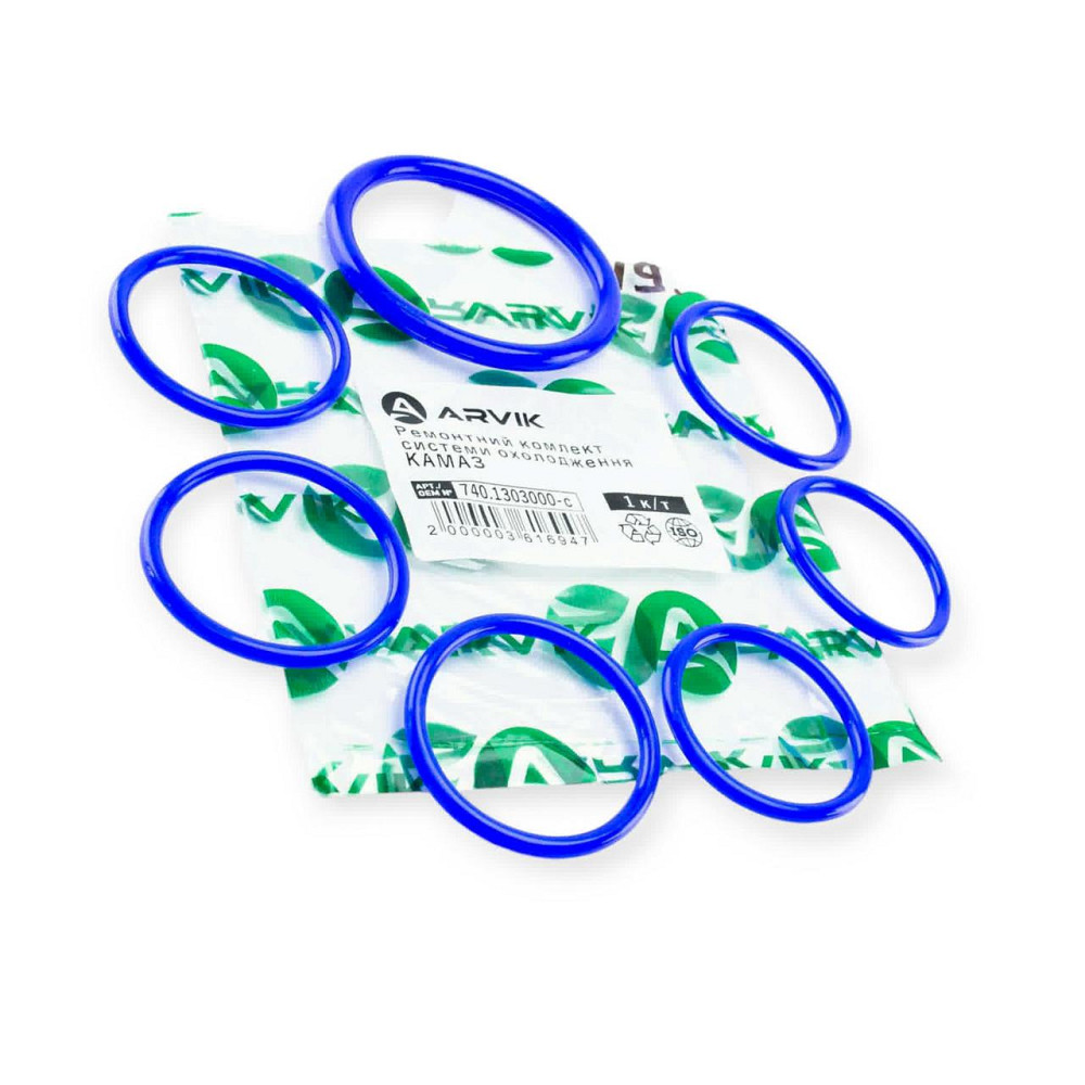 Ремкомплект охолодження Камаз силікон синій системи Мукачево - фото 1