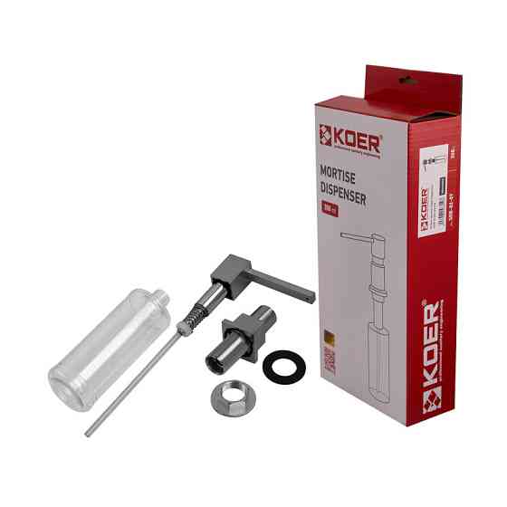 Дозатор для мийного засобу врізний Koer SDB-02-07 300 мл (колір графіт) (KR5631) Київ