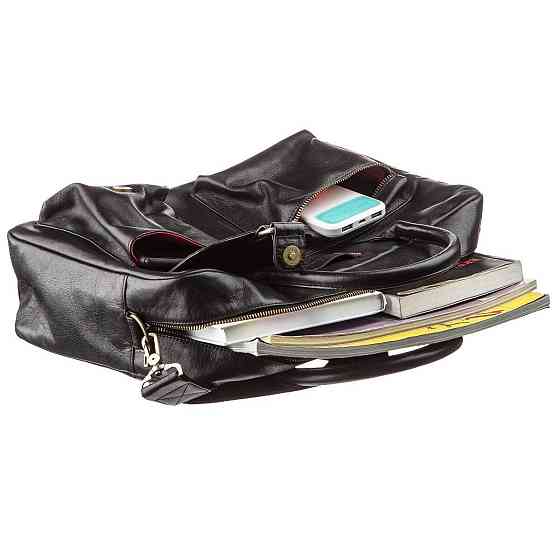 Мужской кожаный большой портфель для ноутбука SHVIGEL 19118 Черный Киев