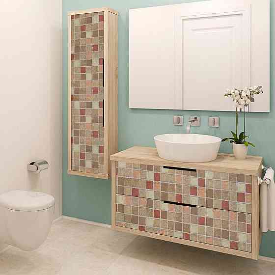 Самоклеющаяся пленка 0,45х10м х 0,07мм Красная мозаика SW-00000832 Днепр