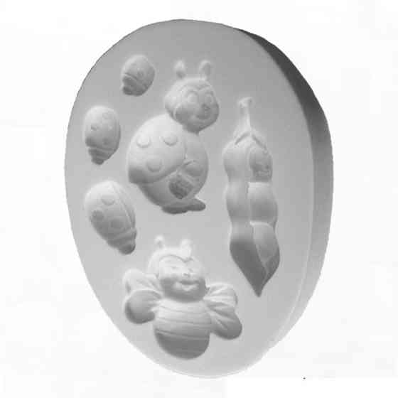 Молд силіконовий Сонечка бджола 98 на 72 мм сірий Київ