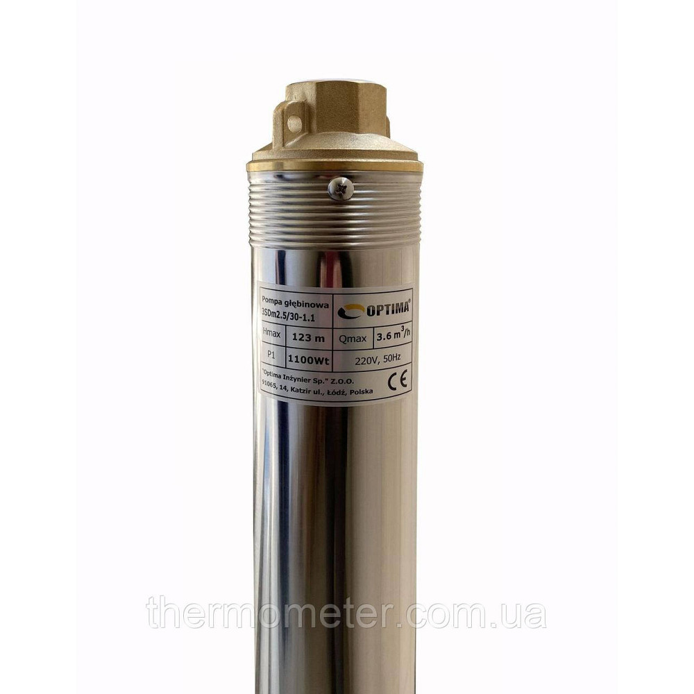 Насос скважинный с пов,уст, к песку 3″ OPTIMA 3SDm2,5/30 1,1 кВт 124м + пульт+кабель 15м NEW Киев - изображение 7