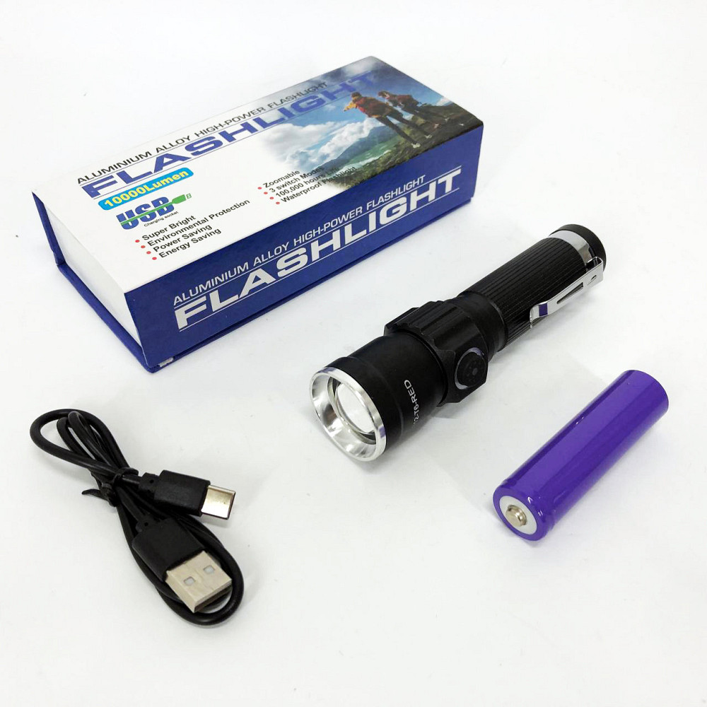 Ручной аварийный фонарь, Тактический фонарь с диодом, Супер яркий лед фонарик Очень яркий WD-63 Киев - изображение 2