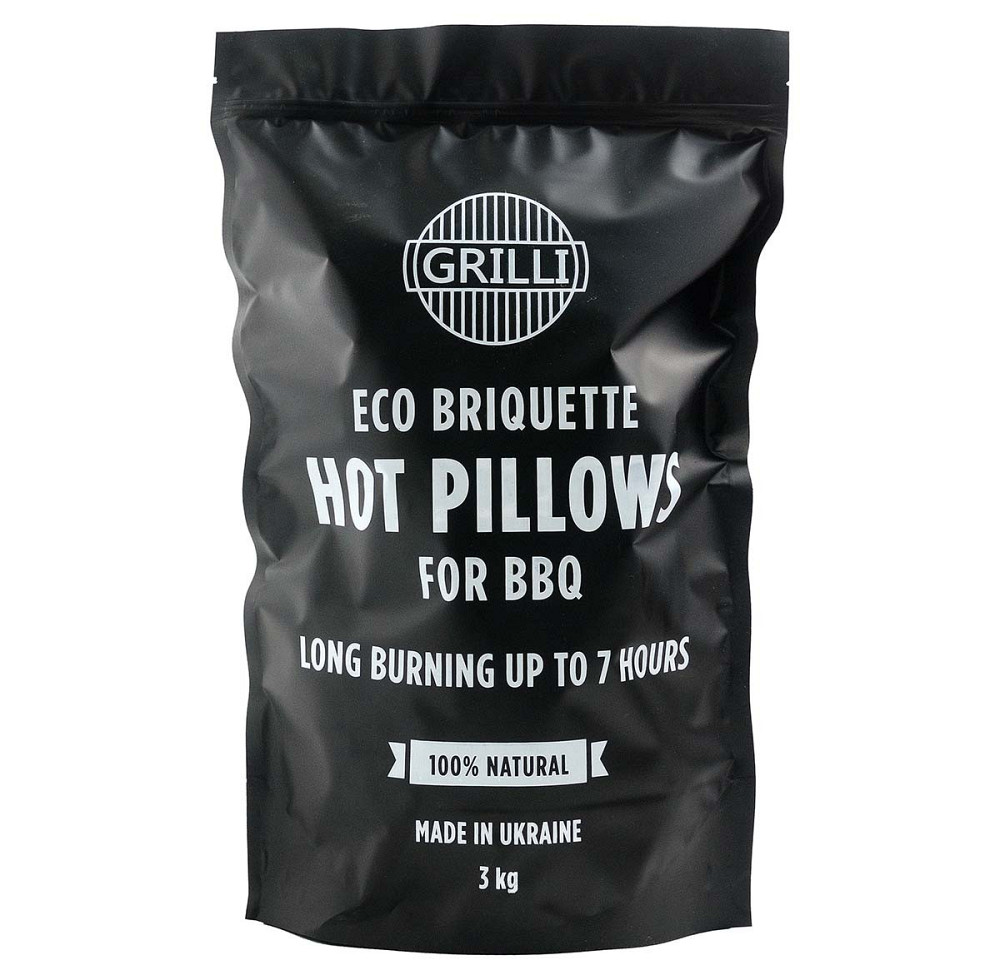 Деревно-вугільний екобрикет Hot Pillows 3 кг GRILLI 777777 Код: 010482 Рівне - фото 8