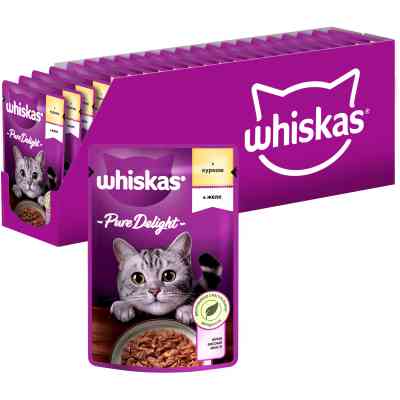 Влажный корм для кошек Whiskas Pure Delight курица в желе 85 г (5900951303333) Винница