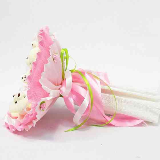 Букет из мягких игрушек 5 мишек 5288IT розовый Винница