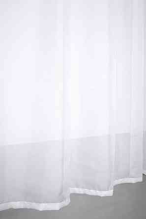 Кухонный комплект (200х170см) шторка с ламбрекеном и тюлю цвет голубой с белым 00к 59-421 Киев