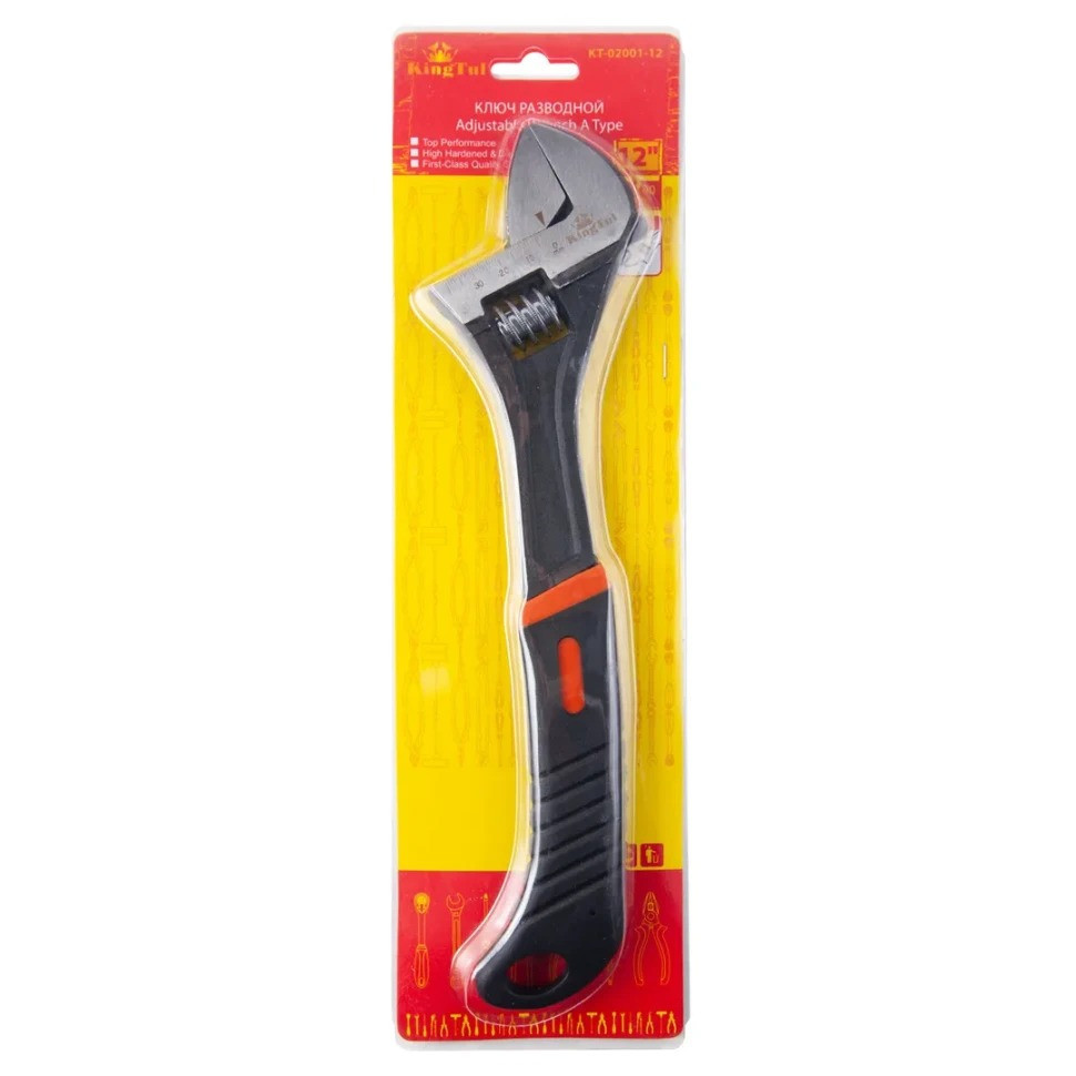 Ключ розвідний з прогумованим руківям 12"-300мм, в блістері Одеса - фото 2