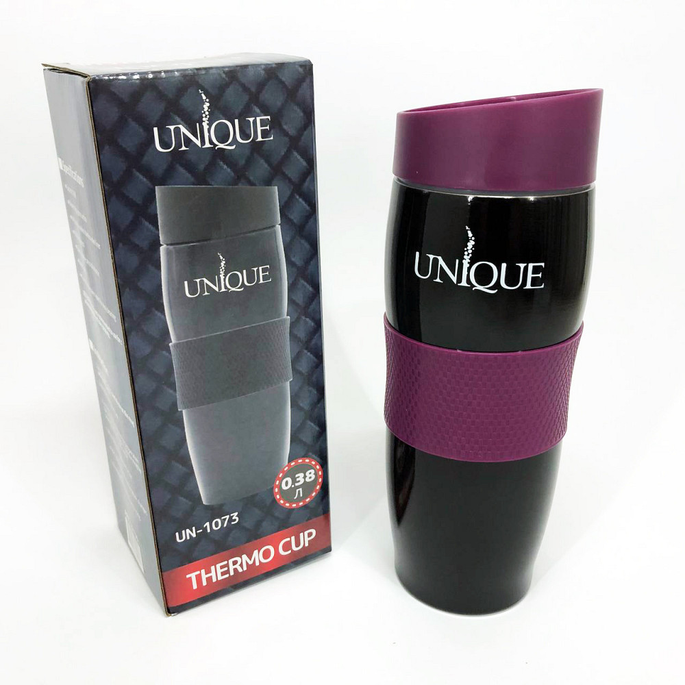 Термос туристичний прогумований UNIQUE, Термокружка маленька, Термочашка похідна, Подорожній термос GJ-29 Львів - фото 8