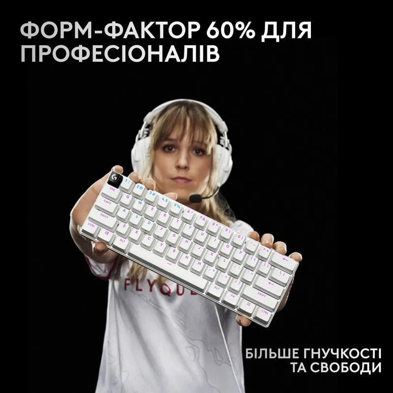 Клавіатура Logitech G PRO X 60 TKL GX Optical Tactile White (920-011930) Білий Харьков - изображение 6