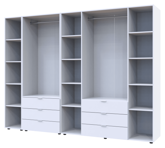 Комплект шкафов для одежды Doros Гелар (3 шт.) 270,7х49,5х203,4 см Белый (DRS-011178) Львов