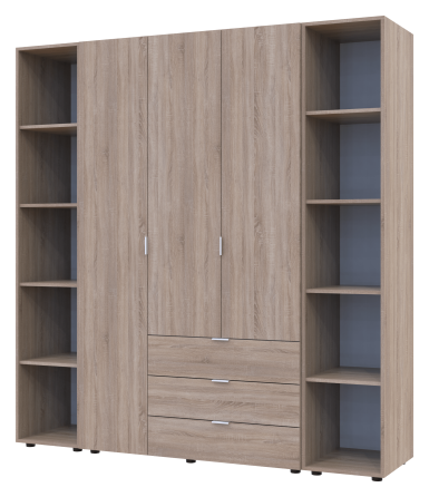 Комплект шкафов для одежды Doros Гелар (3 шт.) 192,6х49,5х203,4 см Дуб сонома (DRS-011150) Днепр