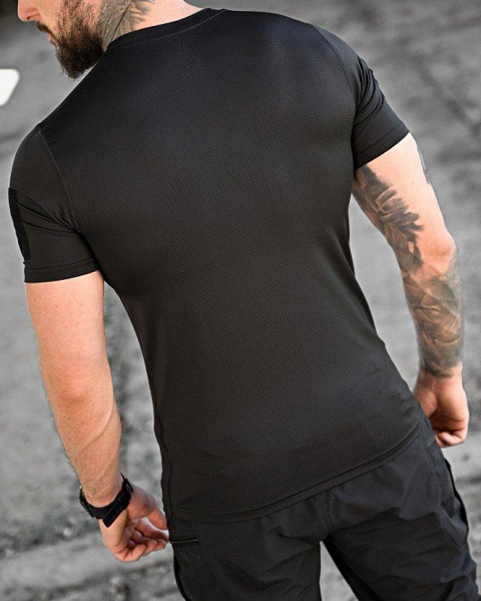 Тактическая потоотводящая футболка  samuray Cooltuch black Одесса - изображение 9