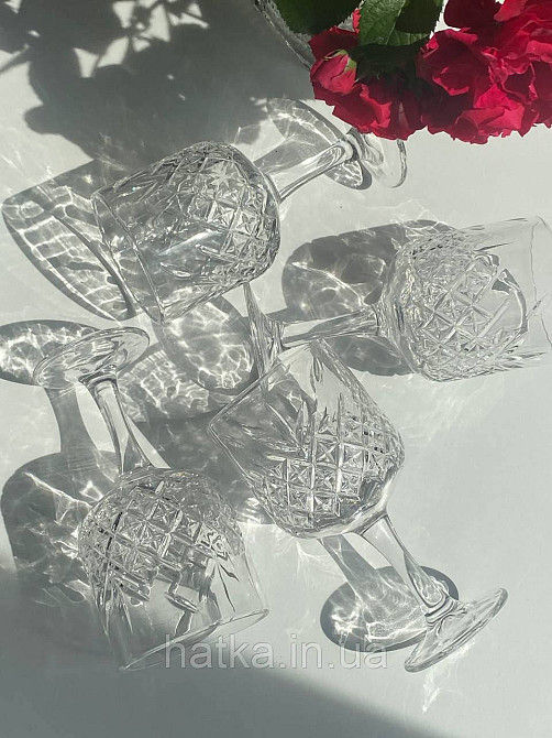 Набір келихів для вина коктейлю 6 шт "Мальбек" 430 мл 9х19 см товсте скло прозоре Київ - фото 6