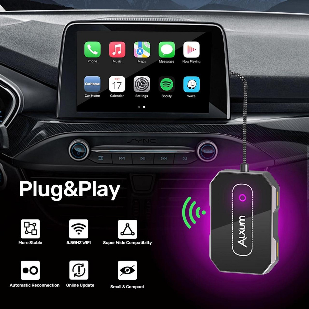 Автомобільний бездротовий адаптер Alxum для CarPlay Android Auto, для авто з дротовим CarPlay, Plug & Play карплей Київ - фото 4