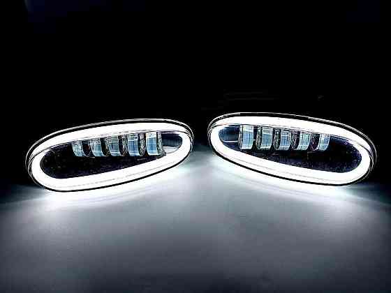 Комплект протитуманних LED фар для автомобілів Daewoo Lanos, Sens на 5 лінз 50W + DRL (металевий корпус) Харків