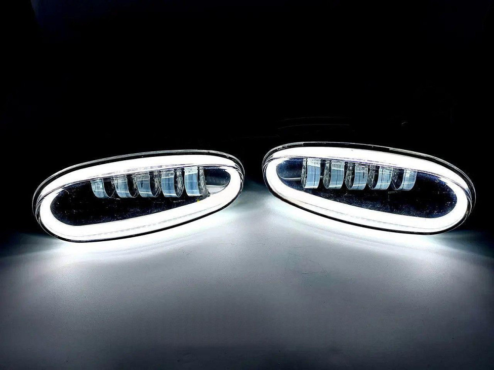 Комплект протитуманних LED фар для автомобілів Daewoo Lanos, Sens на 5 лінз 50W + DRL (металевий корпус) Харків - фото 3