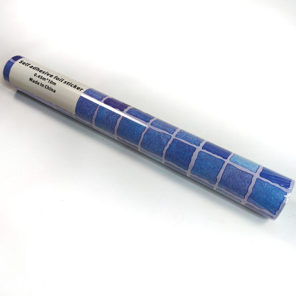 Самоклеющаяся пленка 0,45х10м х 0,07мм синяя мозаика SW-00000825 Киев - изображение 2