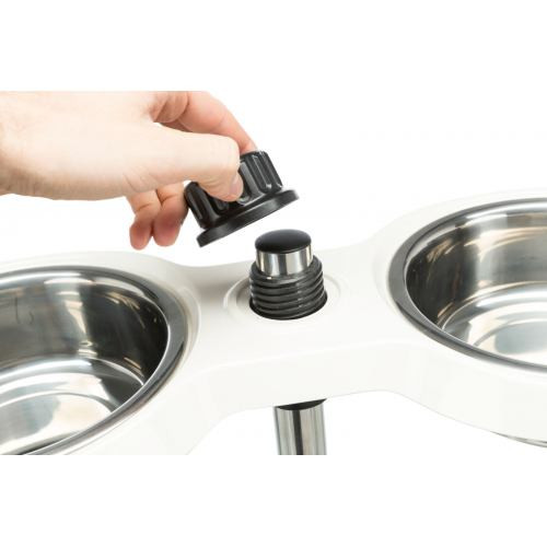 Миски Trixie для собак на регульованій підставці білі меламін/метал 2х1,6 л 21 см Київ - фото 7