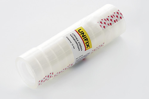 Лента клейкая канцелярская 20 SKK-210241-20 (12шт) UNIFIX Ровно - изображение 1