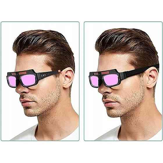 Захисні зварювальні окуляри Хамелеон + Подарунок Налобний ліхтар BL-123 / Окуляри зварювальника / Окуляри із затемненням Київ