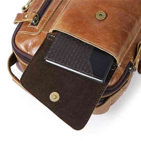 Сумка чоловіча Vintage 14766 Світло-коричнева Київ