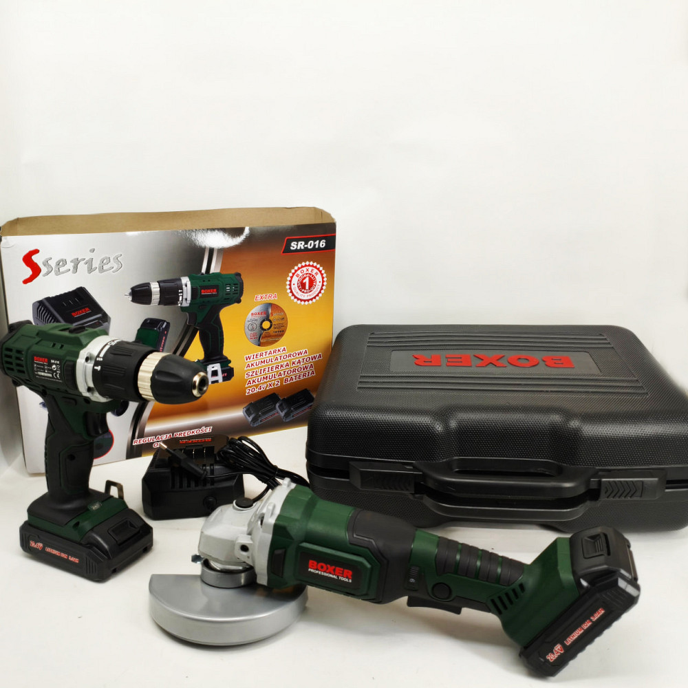 Набір шуруповерт болгарка 7000 об/хв, Boxer SR-016 набір акумуляторного інструменту QB-66 Львів - фото 6