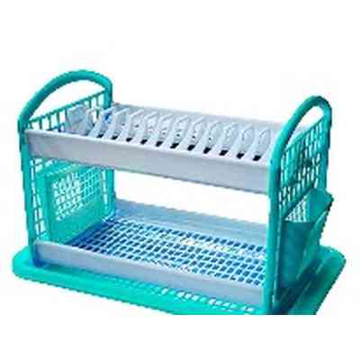 Сушилка для посуды Консенсус 2 яруси бірюза (000023286) Винница