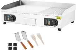 Гриль SucceBuy komercyjna elektryczna płyta grillowa, 4400 W, półpłaski grill do blatu roboczego, regulowana temperatura 50-300 Київ - фото 1