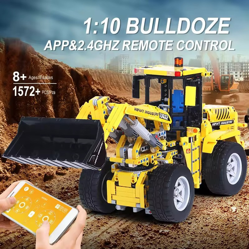 Конструктор Бульдозер дитячий на дистанційному управлінні 1572 деталі Кам'янець-Подільський - фото 6