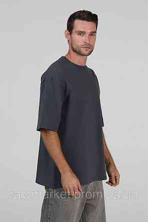 Футболка оверсайз RAY OVERSIZE мужская темно-серая (U0104M-Dark Grey) Киев
