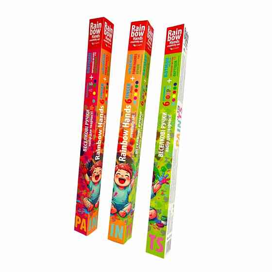 Дитячий набір для творчості "Веселкові ручки" 5028-AC Пальчикові фарби Вінниця