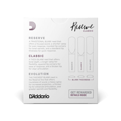 Тростина для кларнета D'Addario Reserve Classic Bb Clarinet #4.0 - 10 Pack (DCT1040) Вінниця - фото 2