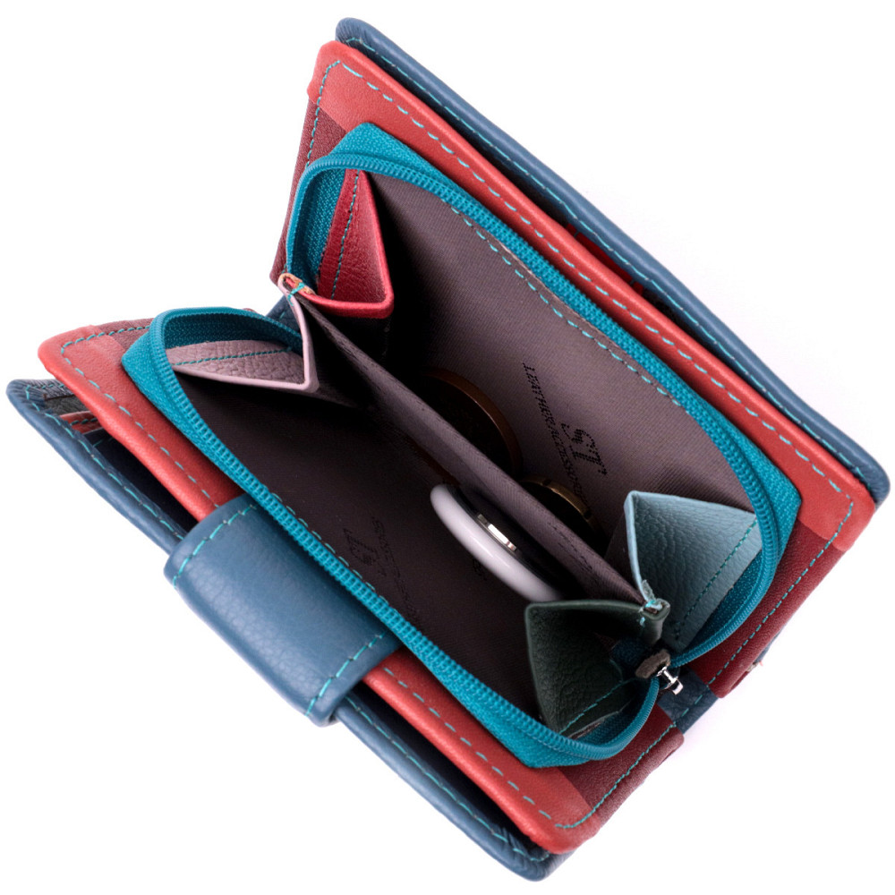 Небольшой вертикальный женский кошелек из натуральной кожи ST Leather 19435 Бирюзовый Киев - изображение 8