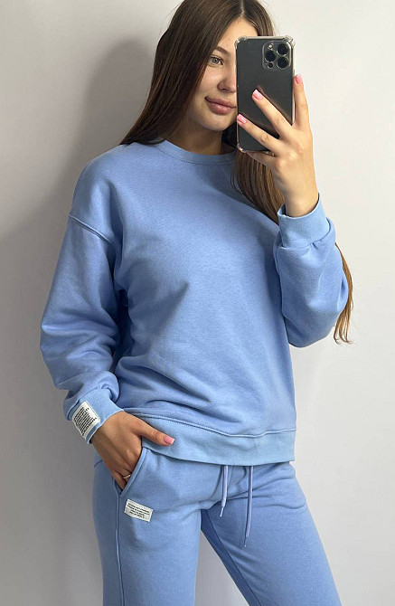 Костюм спортивний жіночий трикотажний Блакитний M/L Харків - фото 5