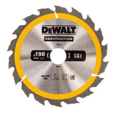 Диск пильний DeWALT СONSTRUCTION , 190 х 30 мм, 18 z, АТВ, 20 градусів (DT1943) Вінниця