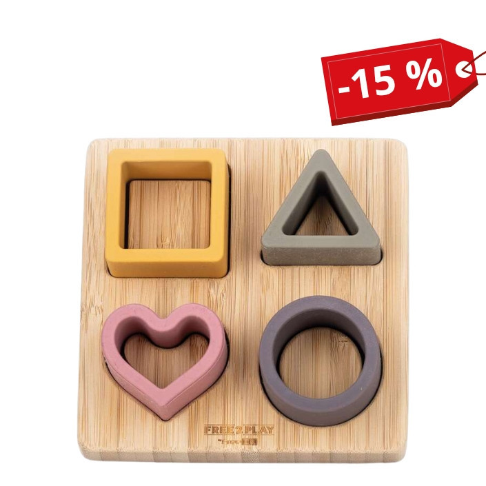 Силіконовий сортер на дерев`яному підносі FreeON, pink Киев - изображение 2