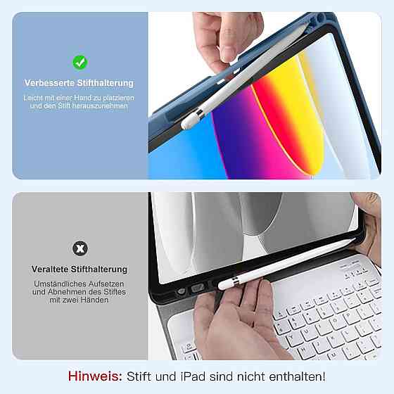 Чехол клавиатура для iPad A16 2025/iPad 10-го поколения (2022) A2696 / A2757 / A2777 Днепр