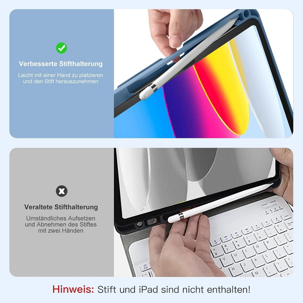 Чехол клавиатура для iPad A16 2025/iPad 10-го поколения (2022) A2696 / A2757 / A2777 Днепр - изображение 4