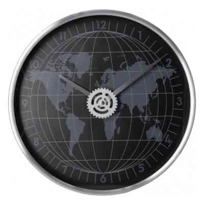 Настінний годинник Optima World металевий, чорний (O52092) Вінниця